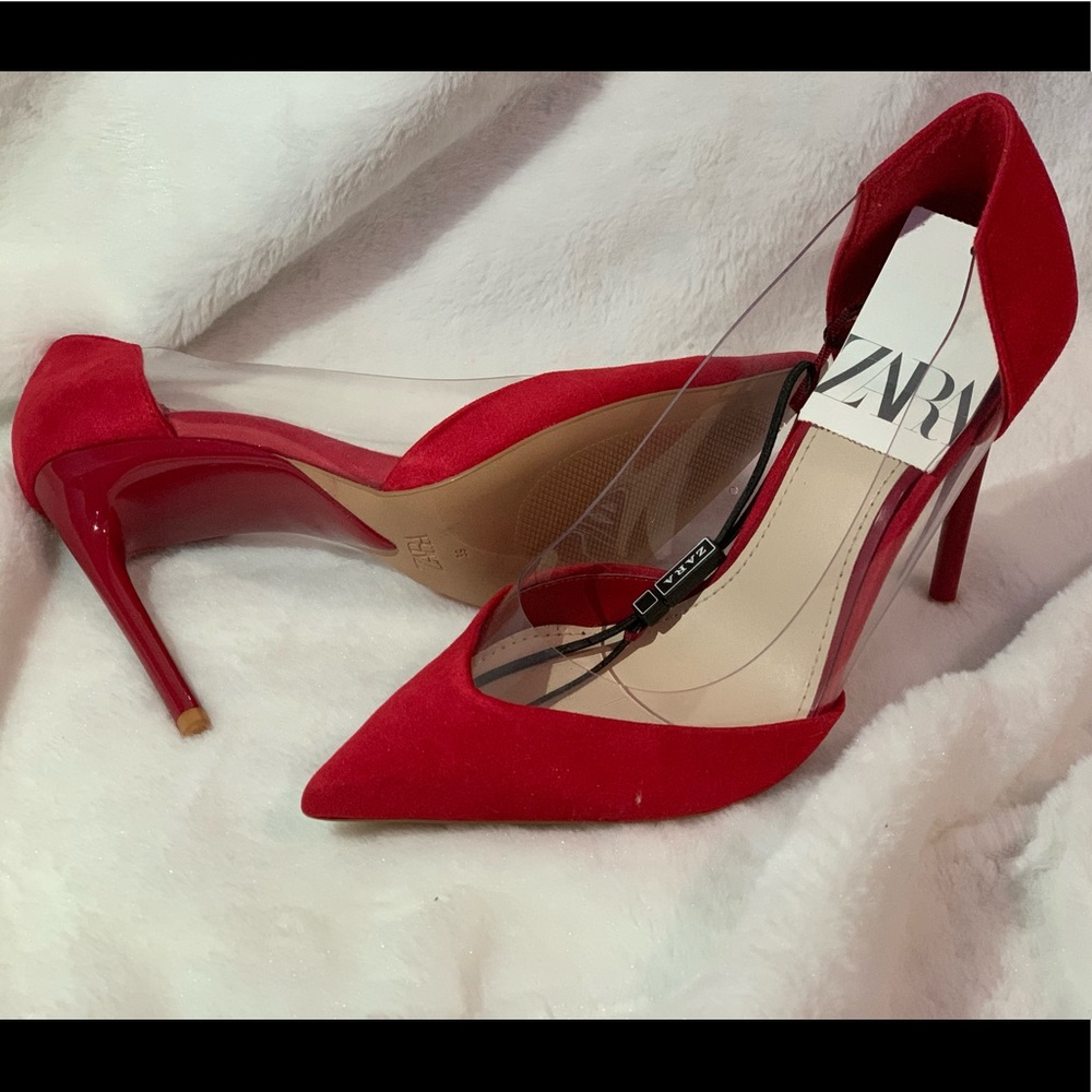Zara red pumps